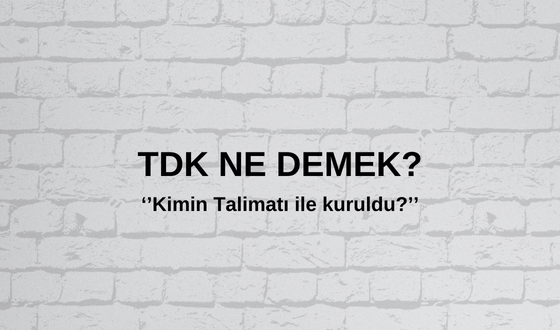 TDK Ne Demek? TDK Ne Zaman Kuruldu? TDK Ne Anlama Gelir? TDK Ne İşe Yarar? TDK Ne Demek Nasıl Yazılır?