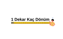 Ar Ne Demek? 1 Dekar Kaç Dönüm?  1 Hektar Kaç Dönüm?